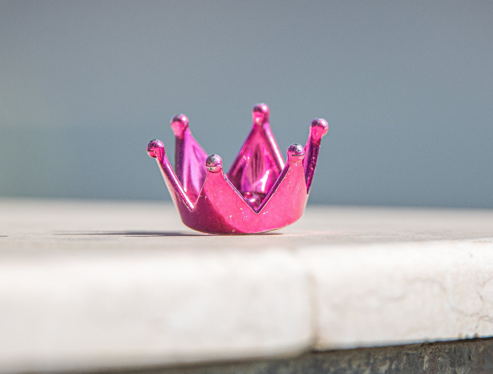 pink crown in close up shot